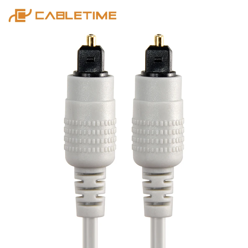 

CABLETIME TV Optical Cable In/Out SPDIF Fiber Optical Cable Digital Audio Cable Gold-plated Cord for TV Blu-ray Player C231