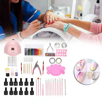 

Manicure Nail Gel Polish Kit Nail Extension UV Light Dryer Soak Off Manicure Tools Set Acrylic Nail Kit