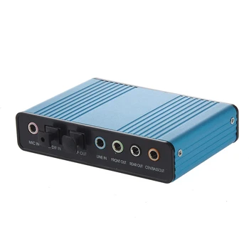 

6 Channel Sound Card USB External Digital Optical SPDIF Audio for PC