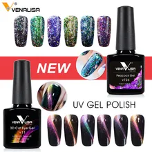 Дизайн ногтей Venalisa 3D Изменение цвета волшебный магнетизм Гель-лак с эффектом "кошачий глаз" 3D Магнитный кошачий Гель-лак верхнее покрытие лак