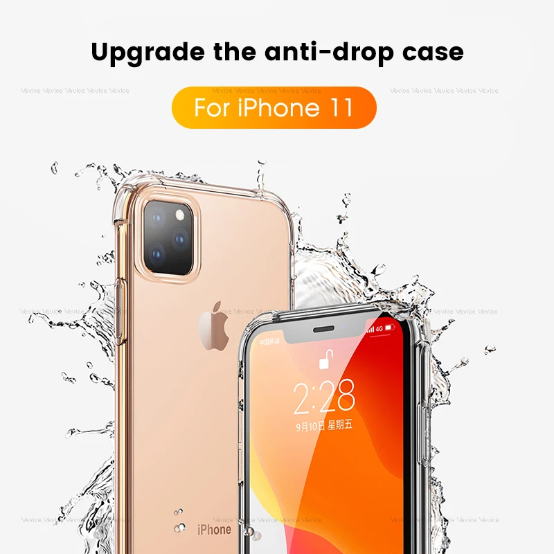 

Airbag Anti-fall Phone Case For iphone 11 11Pro 2019 Transparent case For iPhone 11 Pro Max X XS MAX XR Xs Clear Back Capa