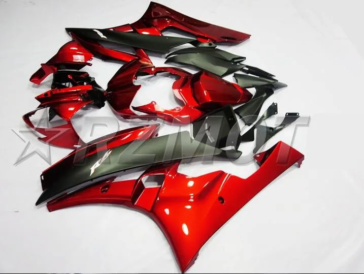 ABS полный обтекатель наборы Подходит для YAMAHA YZF-R6 2006 2007 обтекатели комплект YZF R6 06 07 литья под давлением холодный красный черный