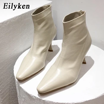 

Eilyken Sexy Short Boots Pointed Toe High Heel For Women Fashion Snake grain Winter New Ankle Zipper Female Chelsea Booties Shoe