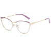 2023 Fashion Myopia Optical Glasses Women Luxury Brand Metal Cat's Eye Frame Anti Blue Light Computer Eyeglasses Minus -2 -3 -6 3