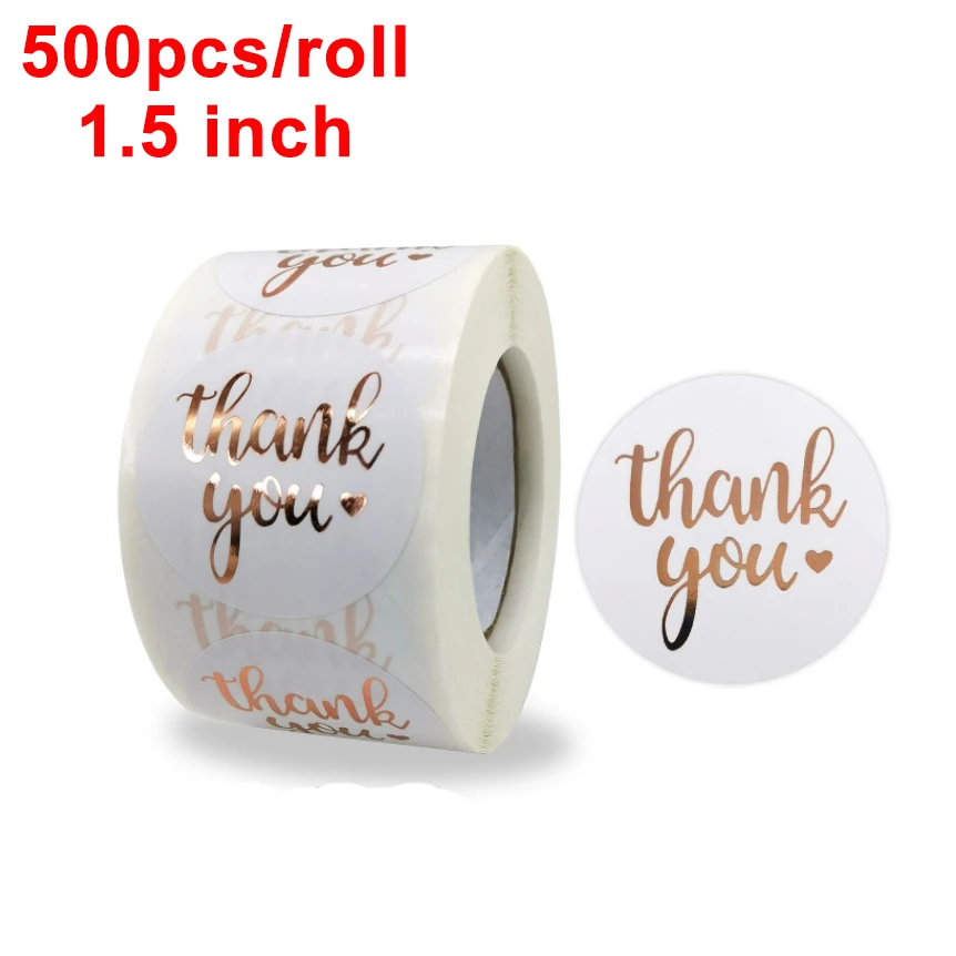 

Наклейки с белым фоном, Золотая фольга, 100 шт./300/500 шт.