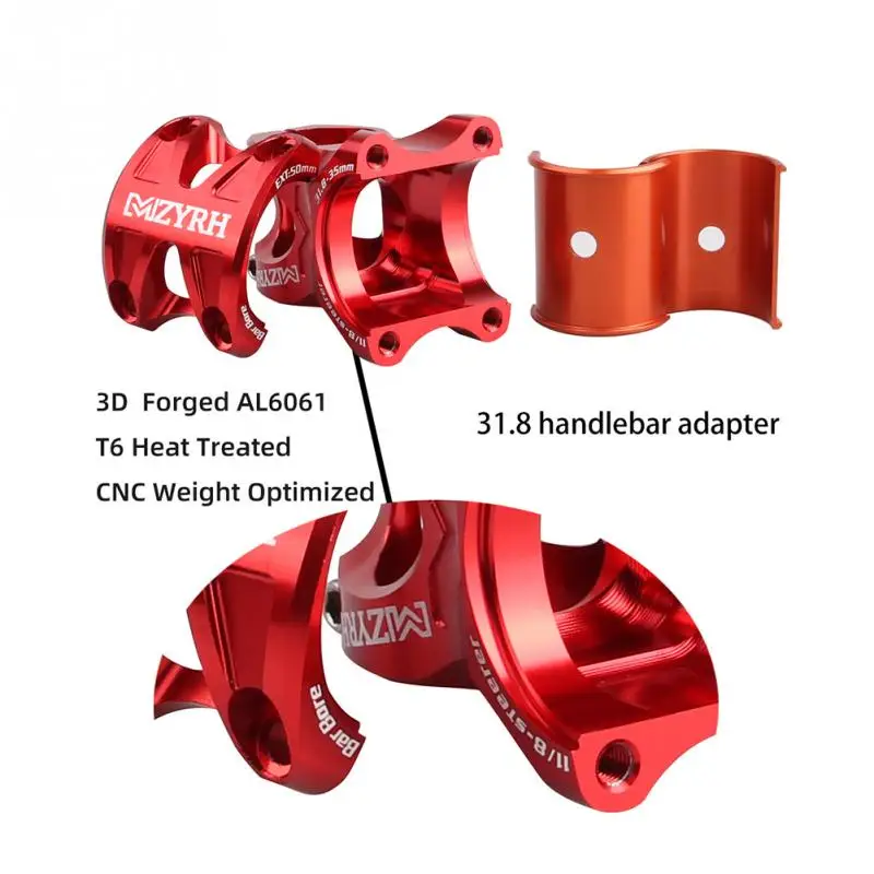 Bicycle rod 50mm x 40mm aluminum alloy ultra light 165g mountain bike handlebar for 35mm / 31.8mm handle 28.6mm steering gear Bicycle rod 50mm x 40mm aluminum alloy ultra light 165g mountain bike handlebar for 35mm / 31.8mm handle 28.6mm steering gear