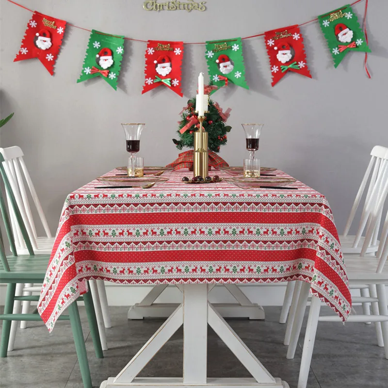 

Christmas Table Cloth Tablecloth Nappe Table Cloth Party Wedding Table Cloth for Home Christmas Decoration Mantel Home Decor