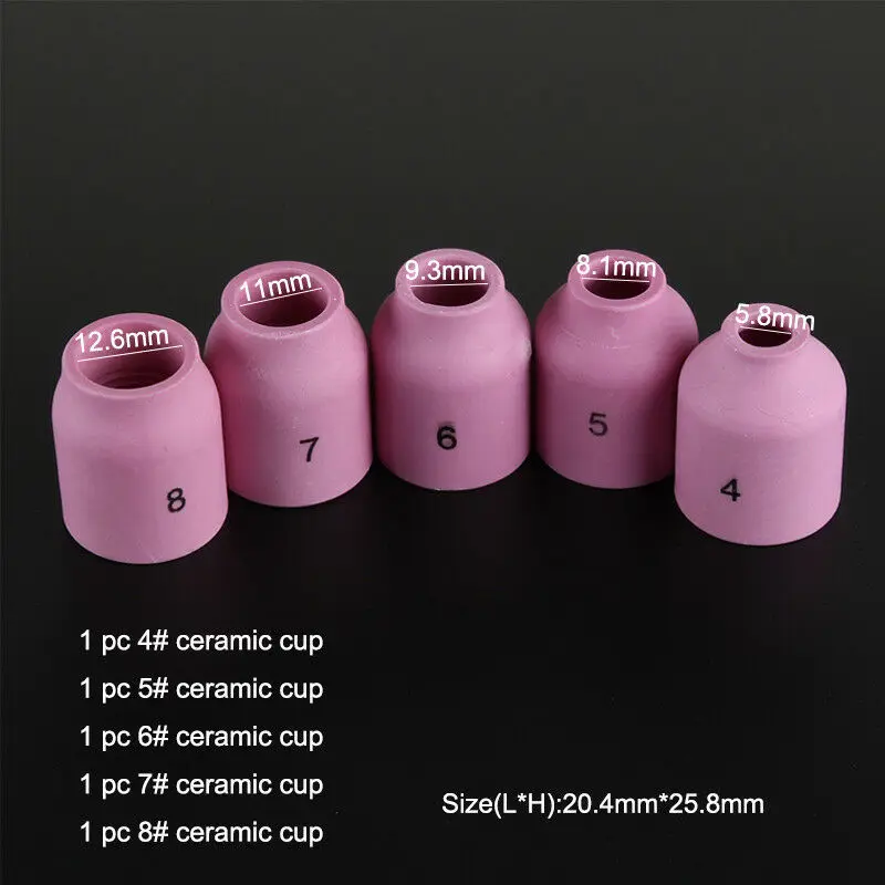 

For WP-9/20/25 Welding Torch Set Kit CNC Soldering Cutter Gas Lens Collet 40Pcs Replacement