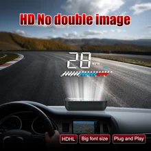 

New i9 HUD Head Up Display Auto HUD OBD2 Car Speed Projector Speedometer Car Detector Oil Consumption Security Alarm 2022