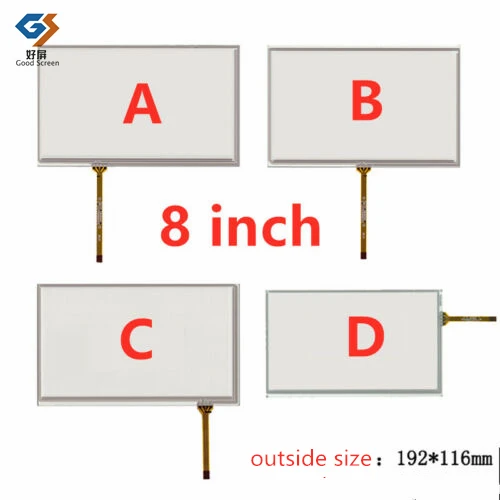 com 6.2 Polegadas 155x88 mm Polegadas 165x100 mm Polegadas 192x116 192x117 mm Gps Tela Sensível ao Toque Painel de Resistência 10 Tamanhos - Imagem 4
