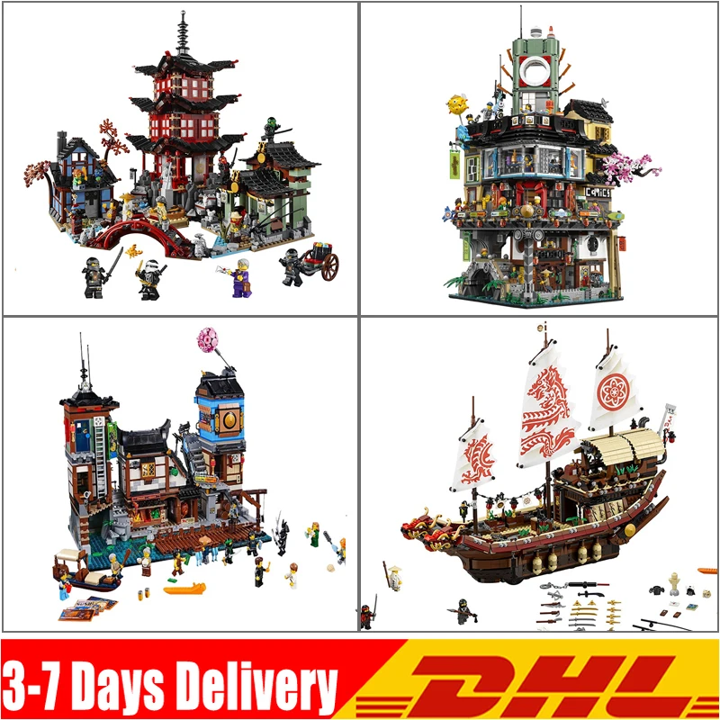 

06057 06066 06083 06022 Temple of Airjitzu Building Bricks Compatible Legoingly 70618 70620 70751 70657 Blocks Toys Gifts