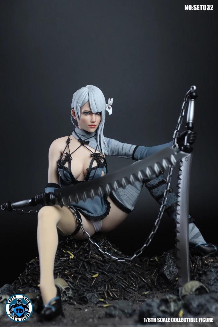1:6 фигурка куклы Женский воин робот 2B с бесшовным телом 1" фигурка Коллекционная кукла пластиковая модель игрушки без коробки