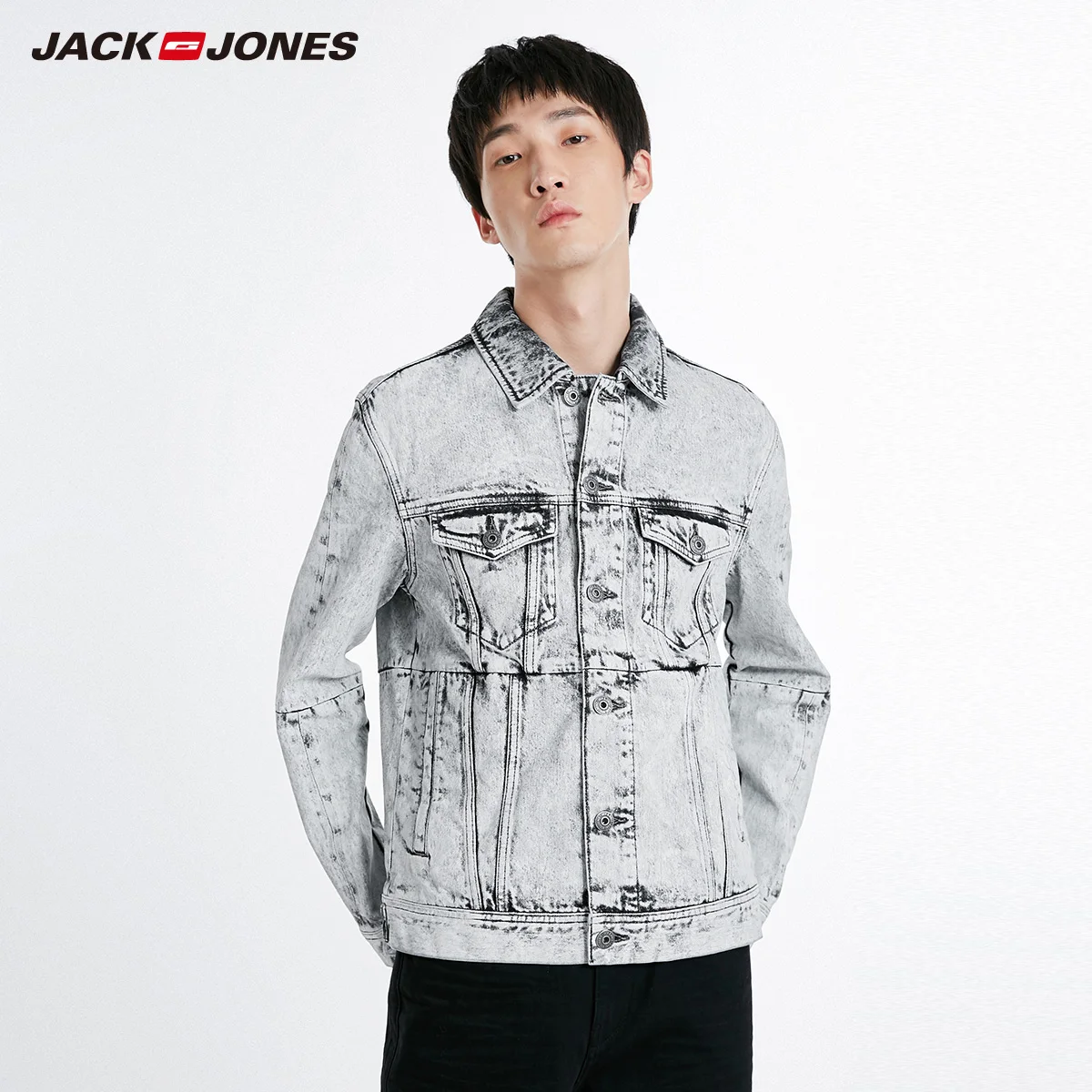 Jack Jones Новая мужская джинсовая куртка в стиле ретро | 218357523 - Цвет: GREY DENIM