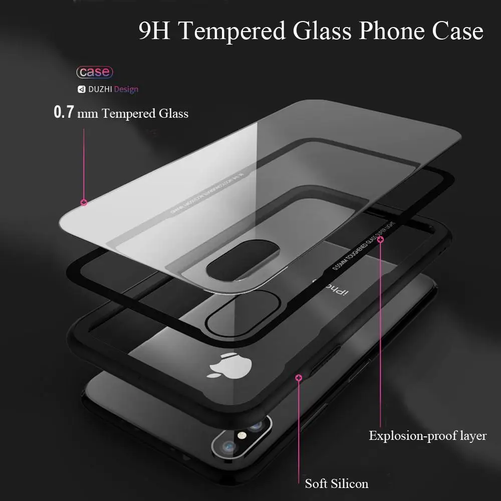 Чехол для телефона из закаленного стекла для iPhone 11 Pro Max, защитный чехол для iPhone 6 6s 7 8 Plus X XS Max XR, силиконовый акриловый чехол