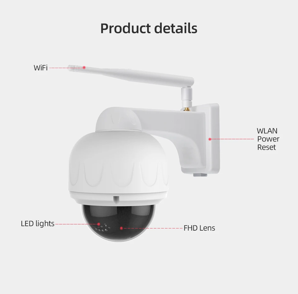 Vstarcam 4X Zoom 1080P ip-камера Встроенный микрофон Wifi Открытый IP66 водонепроницаемый PTZ скорость купольная CCTV камера безопасности PTZ Cam