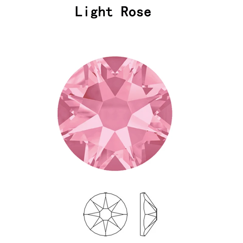 Light Rose YANRUO 2088 не горячая фиксация кристаллы наклейки с плоской обратной стороной на автомобили DIY Стразы на ногти лицо без клея для Одежда со стразами - Цвет: Light Rose
