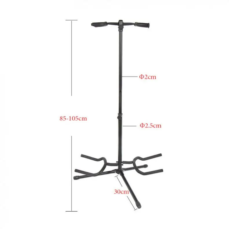 Двойные держатели из алюминиевого сплава напольная стойка для гитары кронштейн Устойчивый Штатив для дисплея 2 шт Акустическая Электрогитара Бас
