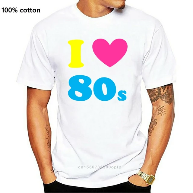 I LOVE THE 80s Mens T-Shirt S-3XL White 