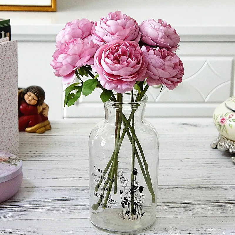 

1PC Camellia sasanqua Silk Flower Bouquet Artificial Plant Faux Fake Eternal life Flower DIY House Decoration Gifts 10 Colors