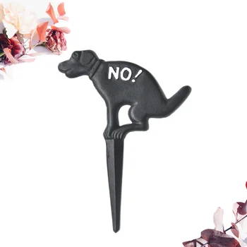 

1PC Yard Sign Decorated Iron Dog Shaped Durable Inserted Tag Inserted Sign for Yard Lawn Garden Courtyard