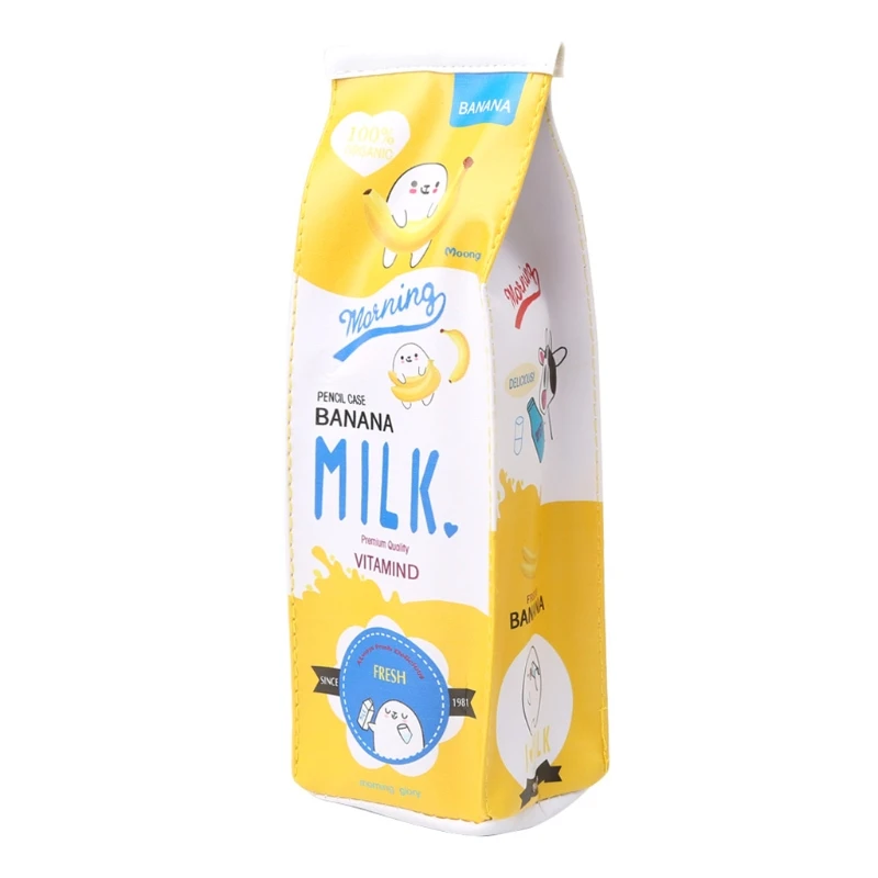 Чехол для карандашей из искусственной кожи с рисунком из мультфильма Morning Milk, органайзер для хранения канцелярских принадлежностей, сумка для школы и офиса Escolar