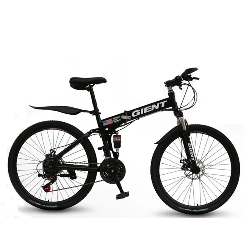 Top Mountain Folding Bike Bicycle 21 Speed 26 Inch Double Shock Absorption Shifting One Wheel Adult Men and Women 8