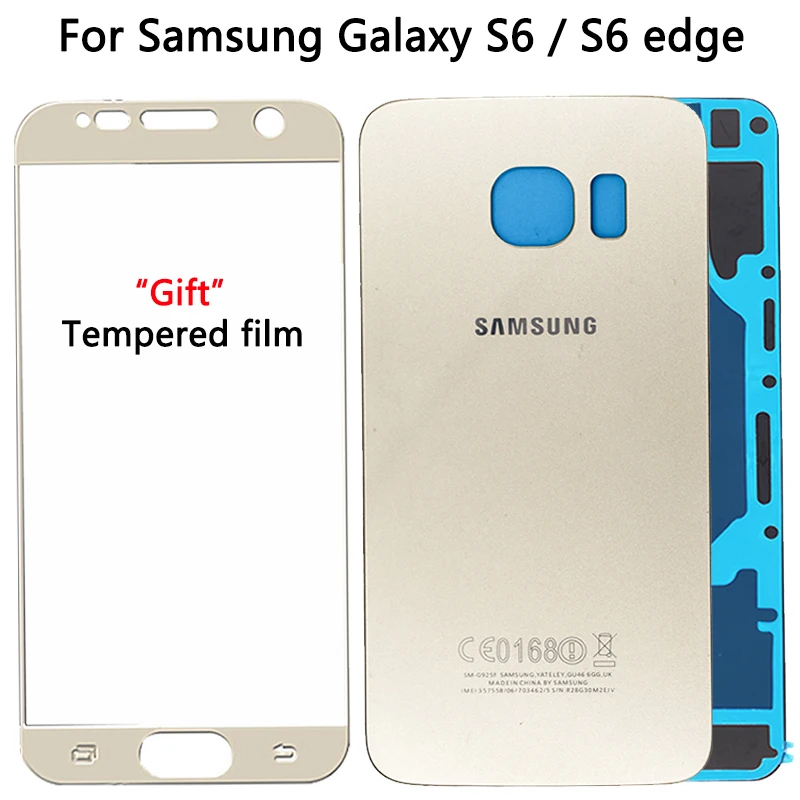 Чехол для samsung Galaxy S6 G920/S6 Edge G925/S6 Edge Plus G928, Задняя стеклянная крышка для S6