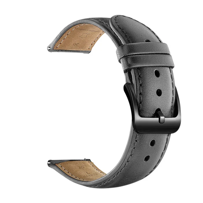 UEBN 20 мм кожаный ремешок для samsung galaxy active 2 сменный спортивный ремешок для samsung gear S2 спортивные умные часы - Цвет ремешка: Gray
