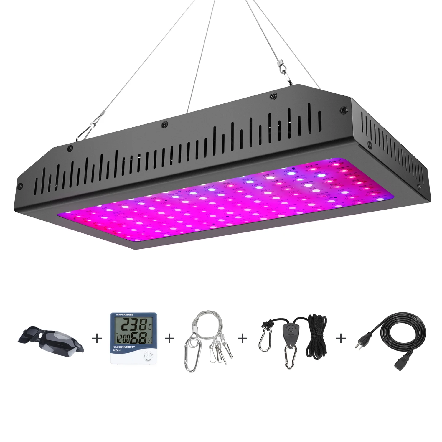 1200W LED Grow Light Full Spectrum Plants Light Growing Lamp Double Switch Hydroponic Indoor Plant Veg and Bloom Flower UV IR