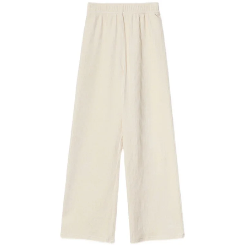 Fleece-Lined 1# Thin Corduroy Pants Women's Autumn and Winter Wide Leg | Женская одежда