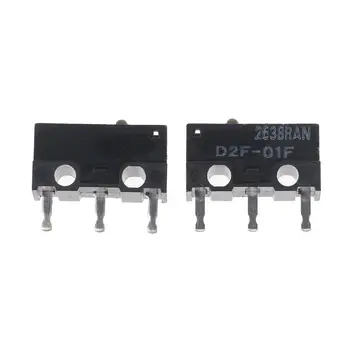 

2Pcs Original OMRON Mouse Micro Switch D2F-01F Gray Dot Gold Alloy Contacts