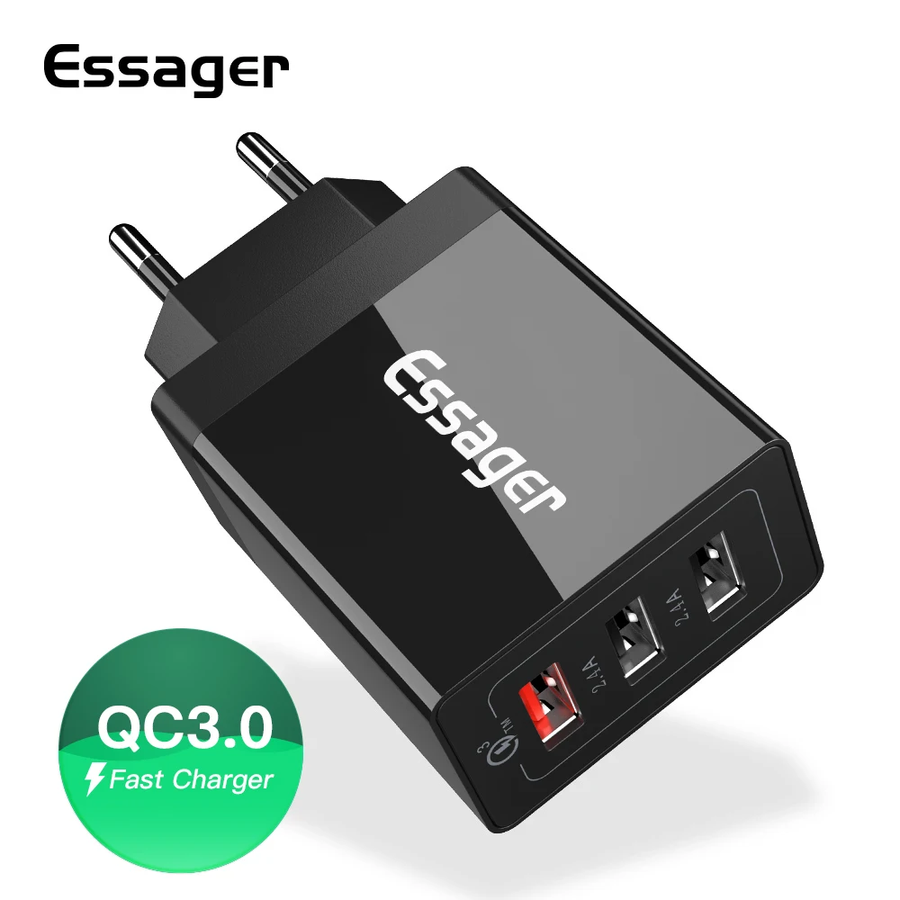 Essager 30W Quick Charge 30 USB Ladegerät QC3.0 QC Schnelle Ladegerät Multi Stecker Wand Handy Lade