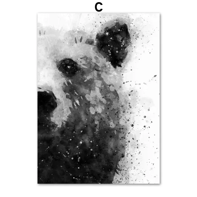 Bear-Wolf-Deer-Panda-Tiger-Raccoon-Animal-Posrer-Wall-Art-Canvas-Painting-Nordic-Wall-Picture-For (2)