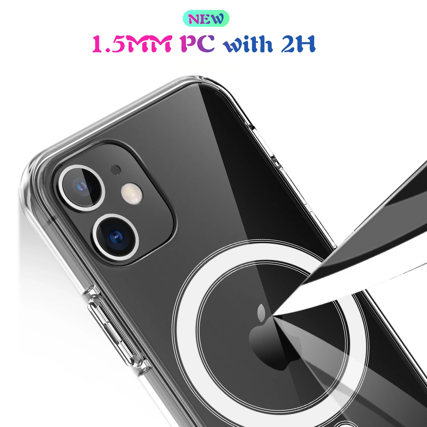 Transparent Clear Acrylic Waterproof Case for iPhone 12 Mini