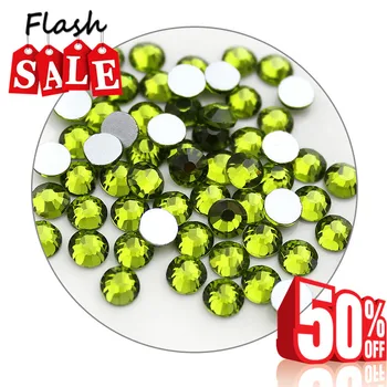 

NO.15 Swarovsky crystal SS3-SS6 olive green rhinestones for nail polish 1440 pcs all for nails decoration rhinestones for face