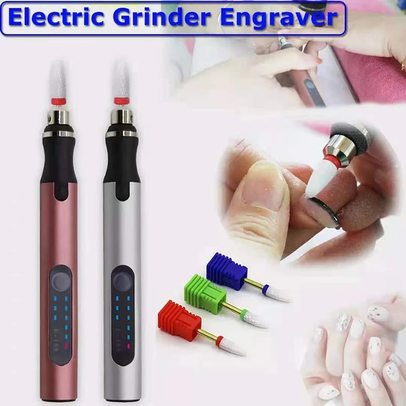 Electric Mini Grinder Jewelry Metal Glass Home DIY Engraving Pen Rechargeable 300mAH Lithium Battery Micro Drilling Power Tool best cordless chainsaw