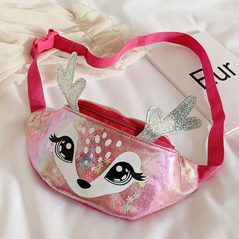 Purse Fanny-Pack Kids Belt-Pouch Shoulder-Bag Waist Travel 5-Colors Elk-Print Hip-Bum