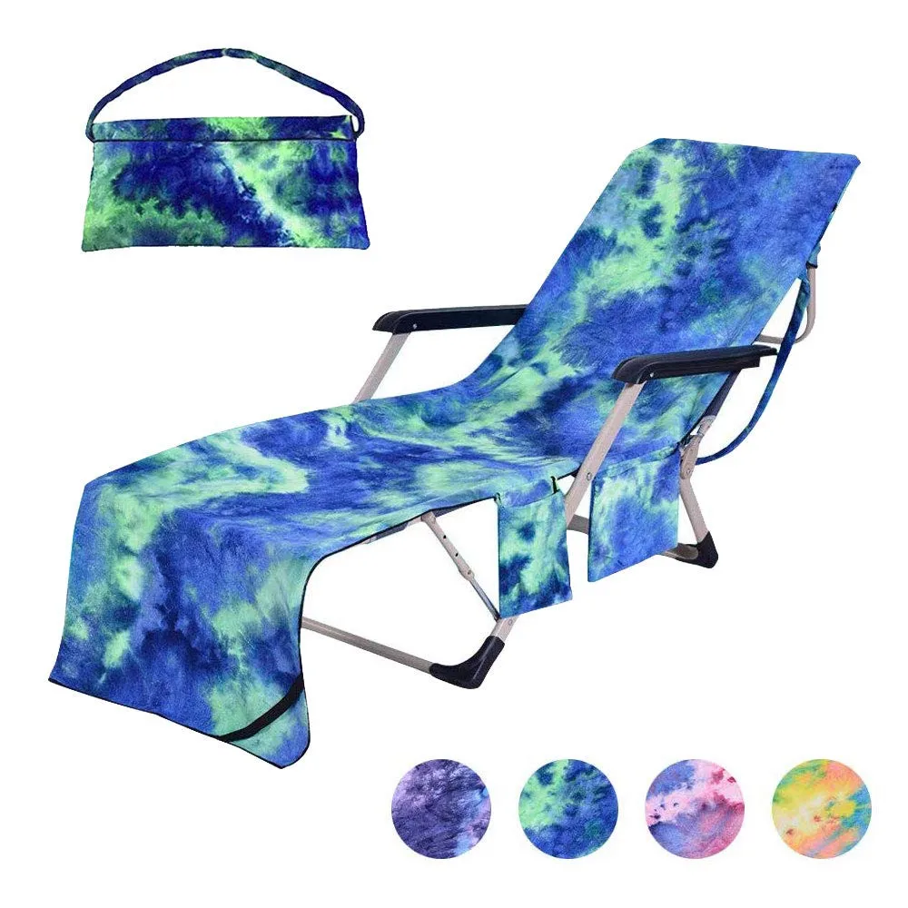 

Microfiber Beach Lounge Chair Cover with Side Pocket for Sun Lounger Swimming Pool Sunbathing Beach Hotel Vacation Bath Towels