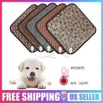 

45*45*1cm EU/US/AU Plug 20W Electric Heating Pad Pet Dog Cat Bunny Warming Mat Safe Waterproof Durable Heater Matress Bed Random