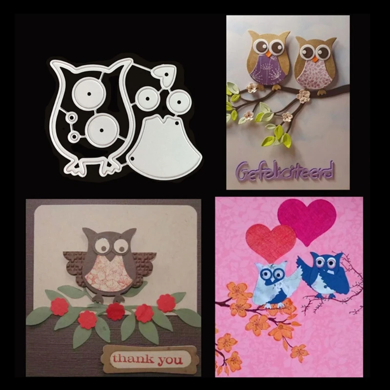 Night Owls Cutting Die Template Creative Little Animal Embossing Knife Mould Halloween Crads Making Accessories | Дом и сад