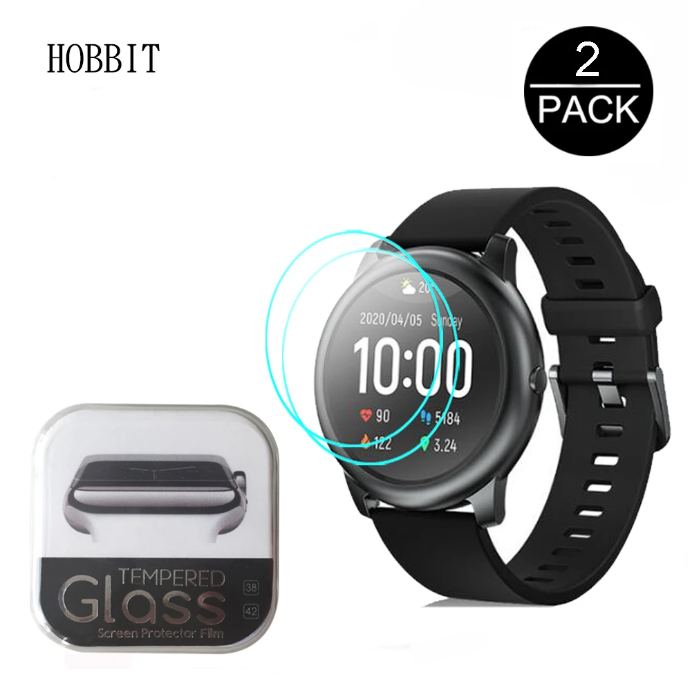 Vidrio Templado 2.5D para Xiaomi Haylou, Protector de pantalla de reloj inteligente Haylou Solar LS05 9H HD, cristal transparente antiarañazos, 2 uds.