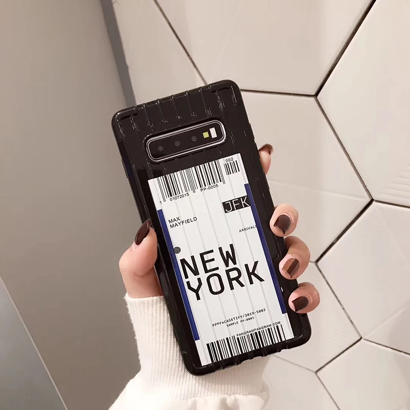 3D изогнутые костюм чехол авиа билеты чехол s для samsung Galaxy Note 10 10Pro Note 9 S8 S8Plus S9 S9Plus S10 S10Plus Мягкий ТПУ чехол