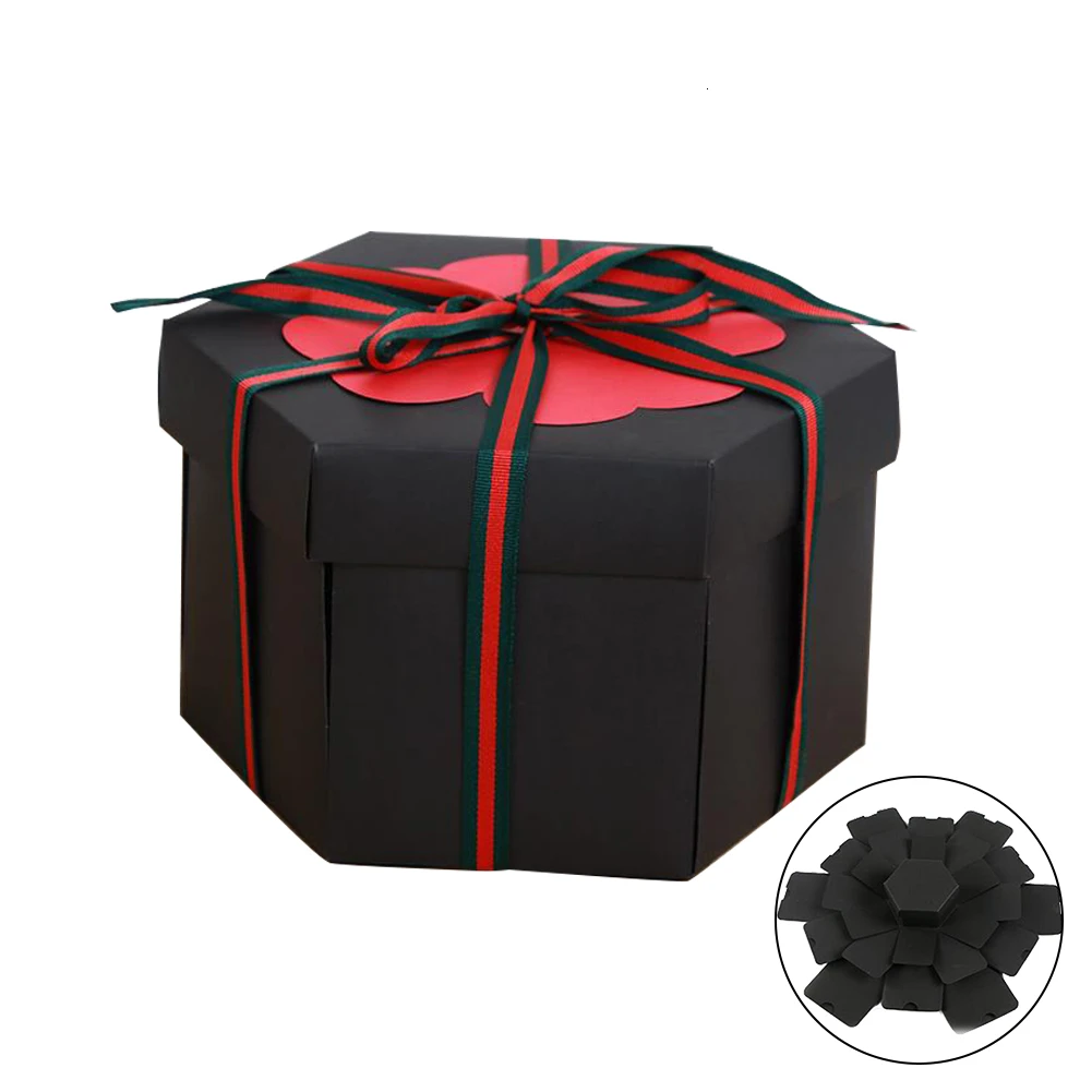 Bomb box, шестигранный многослойный сюрприз, конфетный альбом «сделай сам», альбом для скрапбукинга, юбилейные подарочные коробки