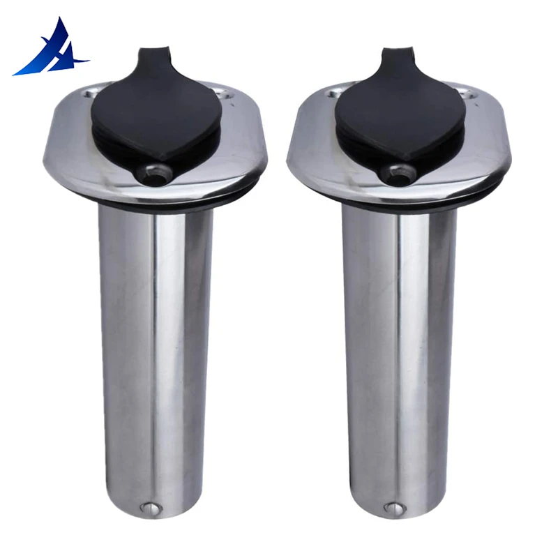 2 pieces Stainless Steel Flush Mount Fishing Rod Holder 90 Degree Pod for Marine Boat | Автомобили и мотоциклы
