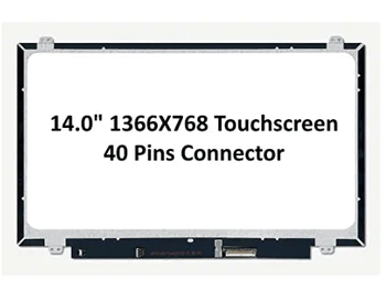 

14.0" HD On-Cell Touchscreen 40Pins Laptop LED LCD Touch Screen Replacement Compatible with B140XTK01.0 HW1A