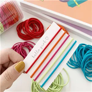 Wide-Color Женский свежий конфетный цвет основные ободки для девочек эластичные резиновые женские аксессуары для причесок прекрасный конский хвост держатель - Цвет: Wide-Color