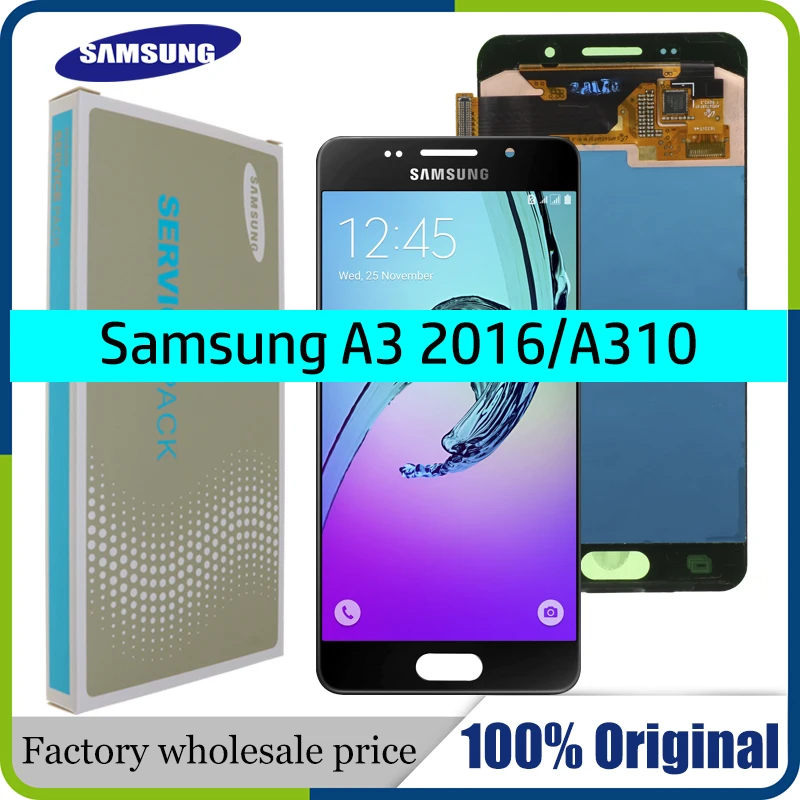 imperdonable Impuro Advertencia SUPER AMOLED 4,7 ''LCD para SAMSUNG Galaxy A3 2016 A310 A310F A3100 LCD  pantalla táctil digitalizador montaje + paquete de Servicio - AliExpress