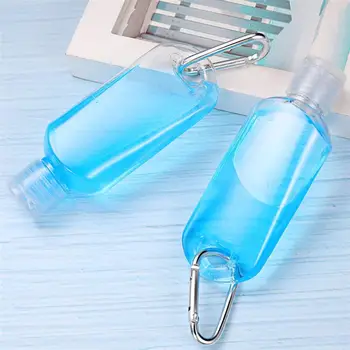 

5pcs 50ml Portable Soap Dispensers With Hooks Alcohol Hand Sanitizer Containers Hanging Liquid Soap Bottle For Bathroom Toilet