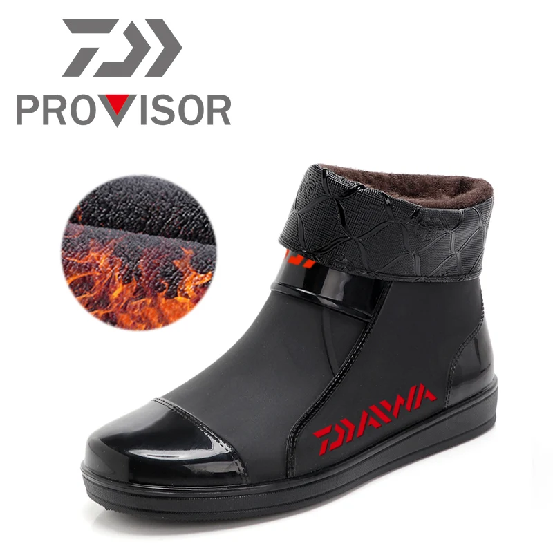 Daiwa Non-slip Outdoor Shoes Fishing New DAWA Warm Fishing Water Shoes Rain Boot Fish Flapping Shoes Size 40-44 Fish Shoes - Цвет: winter 3