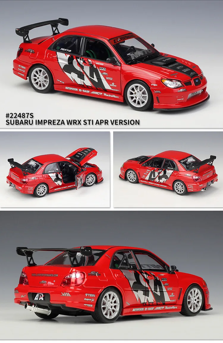 Welly 1:24 Subaru lmpreza, модель автомобиля из сплава, литые игрушки и игрушечные транспортные средства, коллекционные подарки, не пульт дистанционного управления, транспортная игрушка